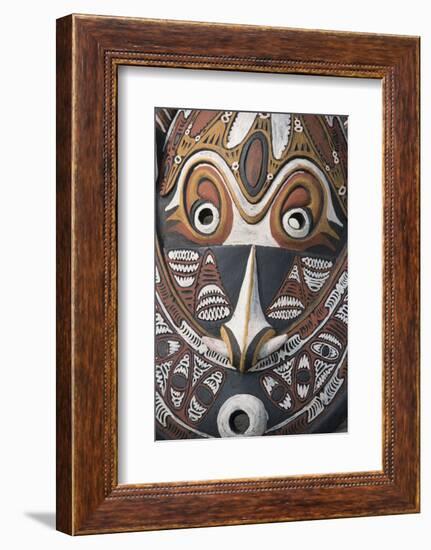 Papua New Guinea, Murik Lakes, Karau Village. Traditional Carved Masks-Cindy Miller Hopkins-Framed Photographic Print