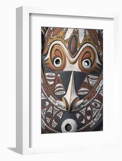 Papua New Guinea, Murik Lakes, Karau Village. Traditional Carved Masks-Cindy Miller Hopkins-Framed Photographic Print