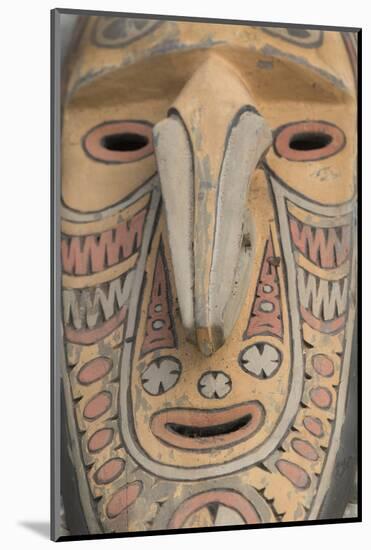 Papua New Guinea, Murik Lakes, Karau Village. Traditional Carved Masks-Cindy Miller Hopkins-Mounted Photographic Print