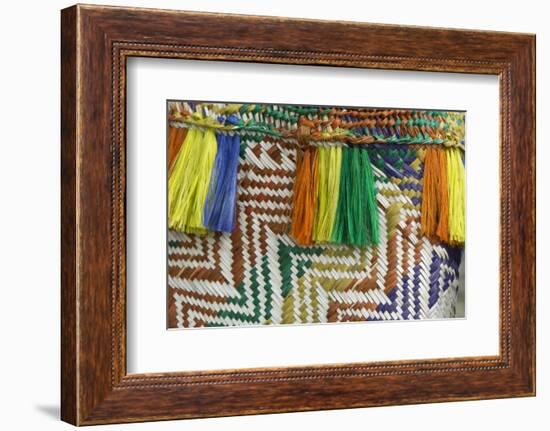 Papua New Guinea, Murik Lakes, Karau Village. Woven Straw Bag-Cindy Miller Hopkins-Framed Photographic Print