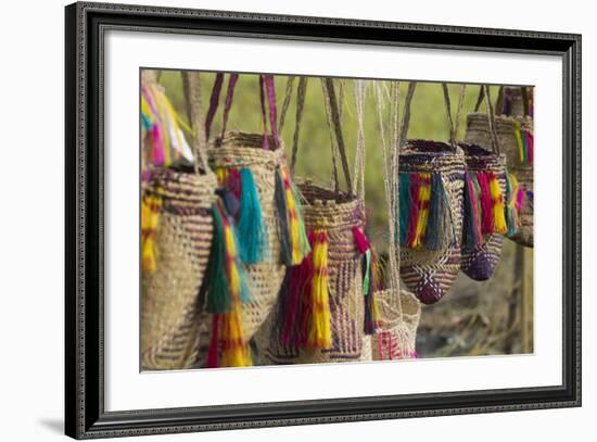 Papua New Guinea, Murik Lakes, Karau Village. Woven Straw Bags-Cindy Miller Hopkins-Framed Photographic Print