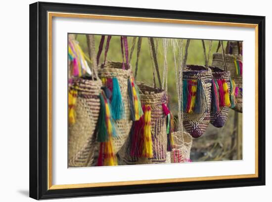 Papua New Guinea, Murik Lakes, Karau Village. Woven Straw Bags-Cindy Miller Hopkins-Framed Photographic Print