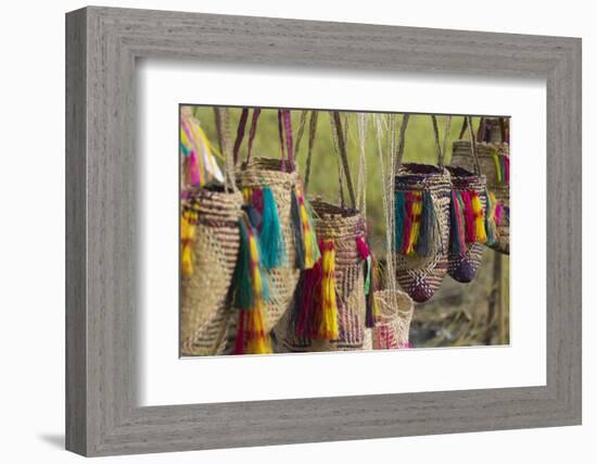 Papua New Guinea, Murik Lakes, Karau Village. Woven Straw Bags-Cindy Miller Hopkins-Framed Photographic Print