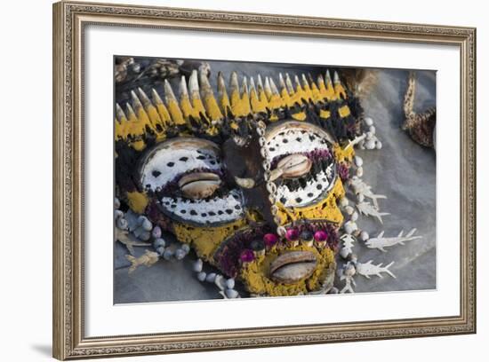 Papua New Guinea, Village of Kopar. Folk Art Souvenir Mask-Cindy Miller Hopkins-Framed Photographic Print