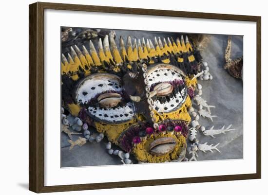 Papua New Guinea, Village of Kopar. Folk Art Souvenir Mask-Cindy Miller Hopkins-Framed Photographic Print