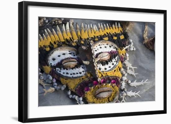 Papua New Guinea, Village of Kopar. Folk Art Souvenir Mask-Cindy Miller Hopkins-Framed Photographic Print