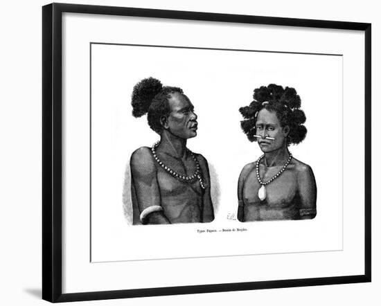 Papuan Types, 19th Century-Mesples-Framed Giclee Print