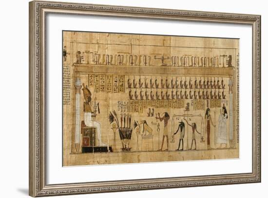 Papyrus from 'Book of the Dead' Depicting Weighing of Souls-null-Framed Giclee Print