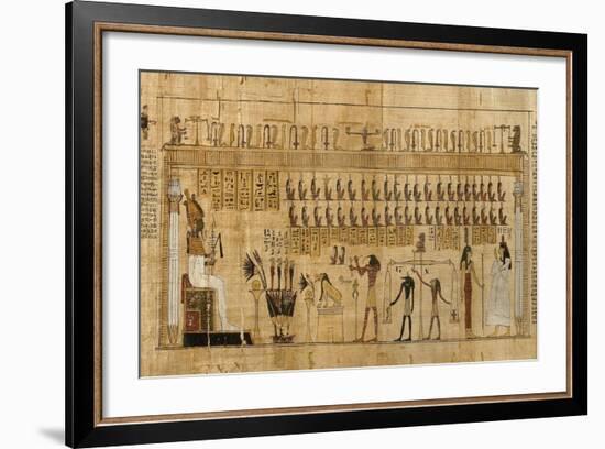 Papyrus from 'Book of the Dead' Depicting Weighing of Souls-null-Framed Giclee Print