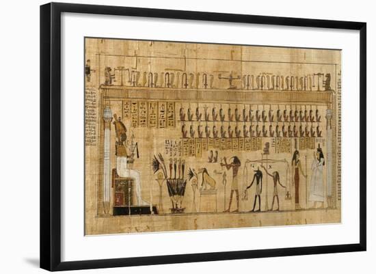 Papyrus from 'Book of the Dead' Depicting Weighing of Souls-null-Framed Giclee Print