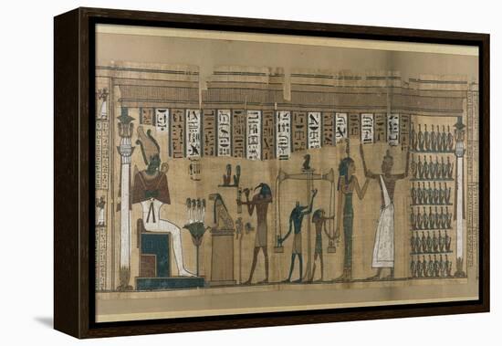 Papyrus funéraire de Nesmin : le défunt est introduit auprès d'Osiris-null-Framed Premier Image Canvas