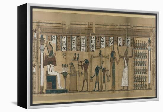 Papyrus funéraire de Nesmin : le défunt est introduit auprès d'Osiris-null-Framed Premier Image Canvas