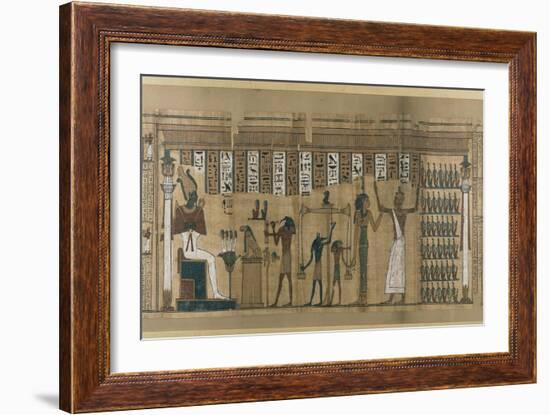 Papyrus funéraire de Nesmin : le défunt est introduit auprès d'Osiris-null-Framed Giclee Print