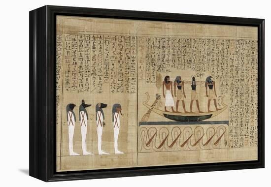 Papyrus mythologique d'Imenemsaouf, Supérieur des porteurs de bouclier-quera d'Amon-null-Framed Premier Image Canvas