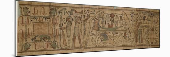 Papyrus mythologique de Neskapashouty, scribe comptable des grains du grenier d'Amon-null-Mounted Giclee Print