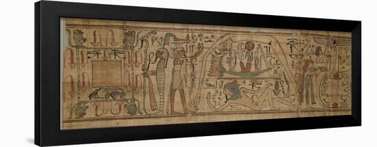 Papyrus mythologique de Neskapashouty, scribe comptable des grains du grenier d'Amon-null-Framed Giclee Print