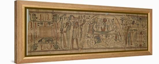 Papyrus mythologique de Neskapashouty, scribe comptable des grains du grenier d'Amon-null-Framed Premier Image Canvas