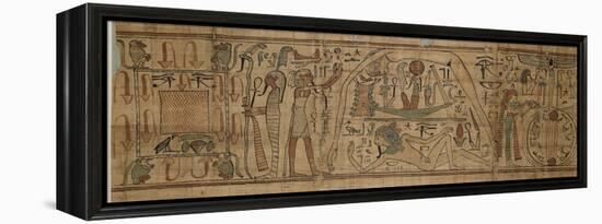 Papyrus mythologique de Neskapashouty, scribe comptable des grains du grenier d'Amon-null-Framed Premier Image Canvas