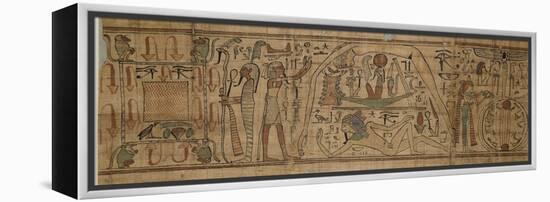 Papyrus mythologique de Neskapashouty, scribe comptable des grains du grenier d'Amon-null-Framed Premier Image Canvas