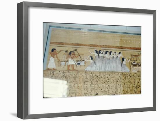Papyrus of Ani, Mourners Ancient Egyptian Funeral Procession, c1250 BC-Unknown-Framed Giclee Print