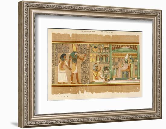 Papyrus of Ani the Dead Ani Judged Innocent is Presented by Horus to Osiris-E.a. Wallis Budge-Framed Photographic Print