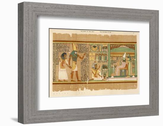 Papyrus of Ani the Dead Ani Judged Innocent is Presented by Horus to Osiris-E.a. Wallis Budge-Framed Photographic Print