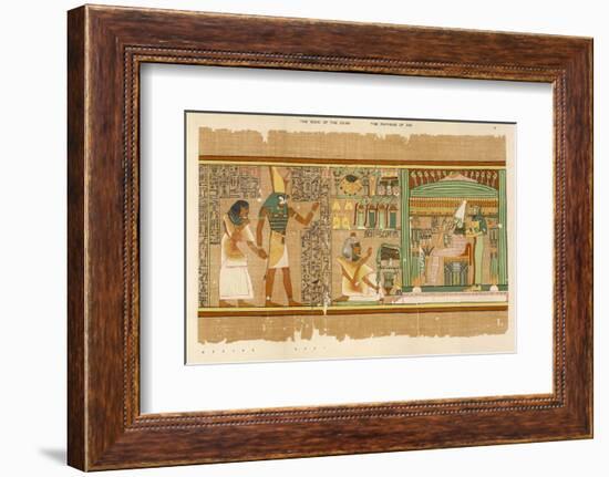 Papyrus of Ani the Dead Ani Judged Innocent is Presented by Horus to Osiris-E.a. Wallis Budge-Framed Photographic Print