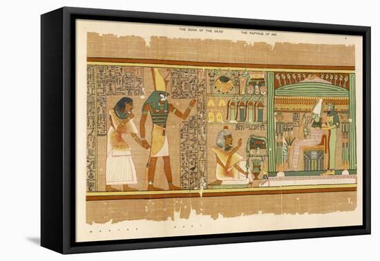 Papyrus of Ani the Dead Ani Judged Innocent is Presented by Horus to Osiris-E.a. Wallis Budge-Framed Premier Image Canvas