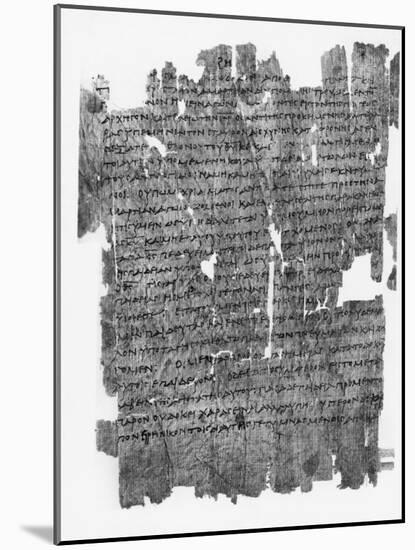 Papyrus Roll with Epistle to the Hebrews-null-Mounted Giclee Print