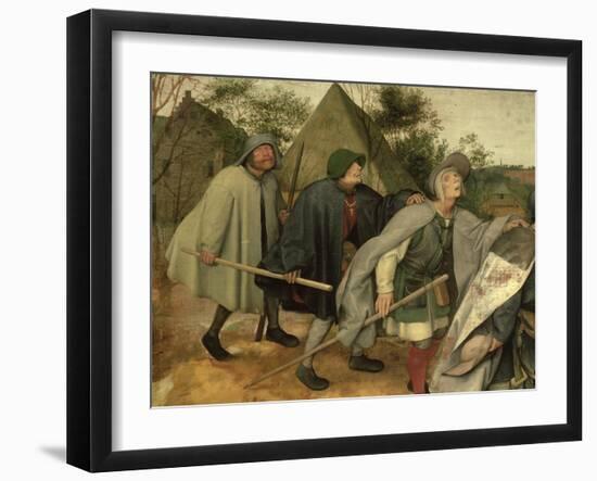 Parable of the Blind, Detail of Three Blind Men, 1568-Pieter Bruegel the Elder-Framed Giclee Print