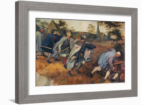 Parable of the Blind Leading the Blind, 1568-Pieter Bruegel the Elder-Framed Giclee Print