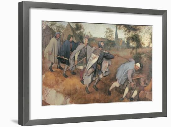 Parable of the Blind-Pieter Bruegel the Elder-Framed Art Print