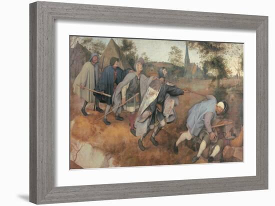 Parable of the Blind-Pieter Bruegel the Elder-Framed Art Print