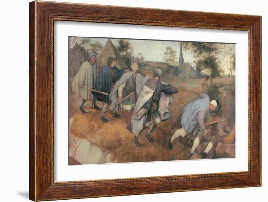 Parable of the Blind-Pieter Bruegel the Elder-Framed Art Print