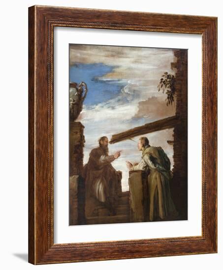 Parable of the Mot and the Beam-Domenico Fetti-Framed Art Print