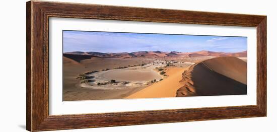 Parabolic Sand Dune Formations, Sossusvlei, Namib-Naukluft Park, Namibia, Africa-Gavin Hellier-Framed Photographic Print