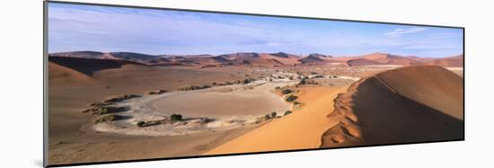 Parabolic Sand Dune Formations, Sossusvlei, Namib-Naukluft Park, Namibia, Africa-Gavin Hellier-Mounted Photographic Print