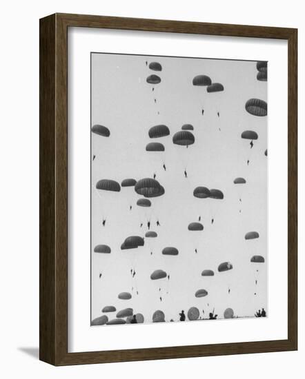 Parachute Jump at Place-Ralph Morse-Framed Photographic Print