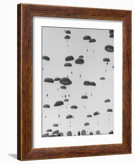 Parachute Jump at Place-Ralph Morse-Framed Photographic Print