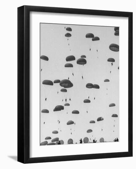 Parachute Jump at Place-Ralph Morse-Framed Photographic Print