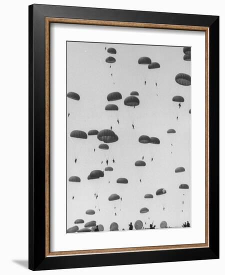 Parachute Jump at Place-Ralph Morse-Framed Photographic Print