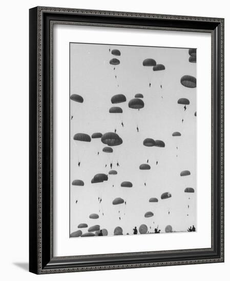 Parachute Jump at Place-Ralph Morse-Framed Photographic Print