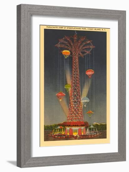 Parachute Jump Ride, Coney Island, New York City-null-Framed Art Print