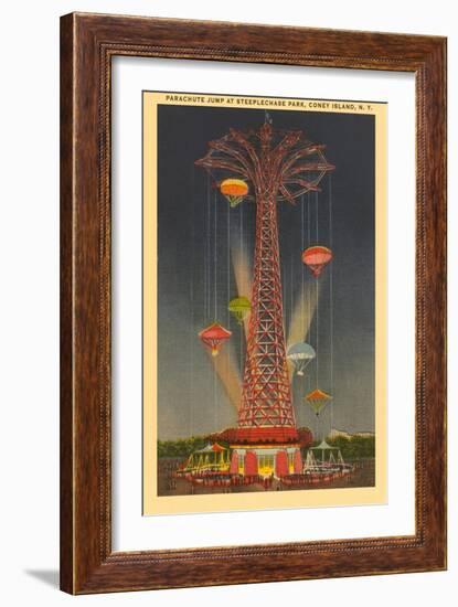 Parachute Jump Ride, Coney Island, New York City-null-Framed Art Print