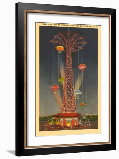 Parachute Jump Ride, Coney Island, New York City-null-Framed Art Print