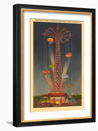 Parachute Jump Ride, Coney Island, New York City-null-Framed Art Print