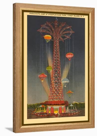 Parachute Jump Ride, Coney Island, New York City-null-Framed Stretched Canvas