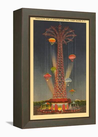 Parachute Jump Ride, Coney Island, New York City-null-Framed Stretched Canvas