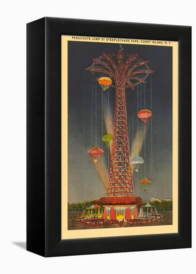 Parachute Jump Ride, Coney Island, New York City-null-Framed Stretched Canvas