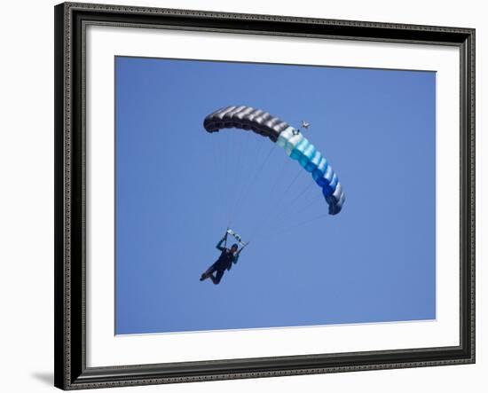 Parachuter, Omarama, North Otago, South Island, New Zealand-David Wall-Framed Photographic Print